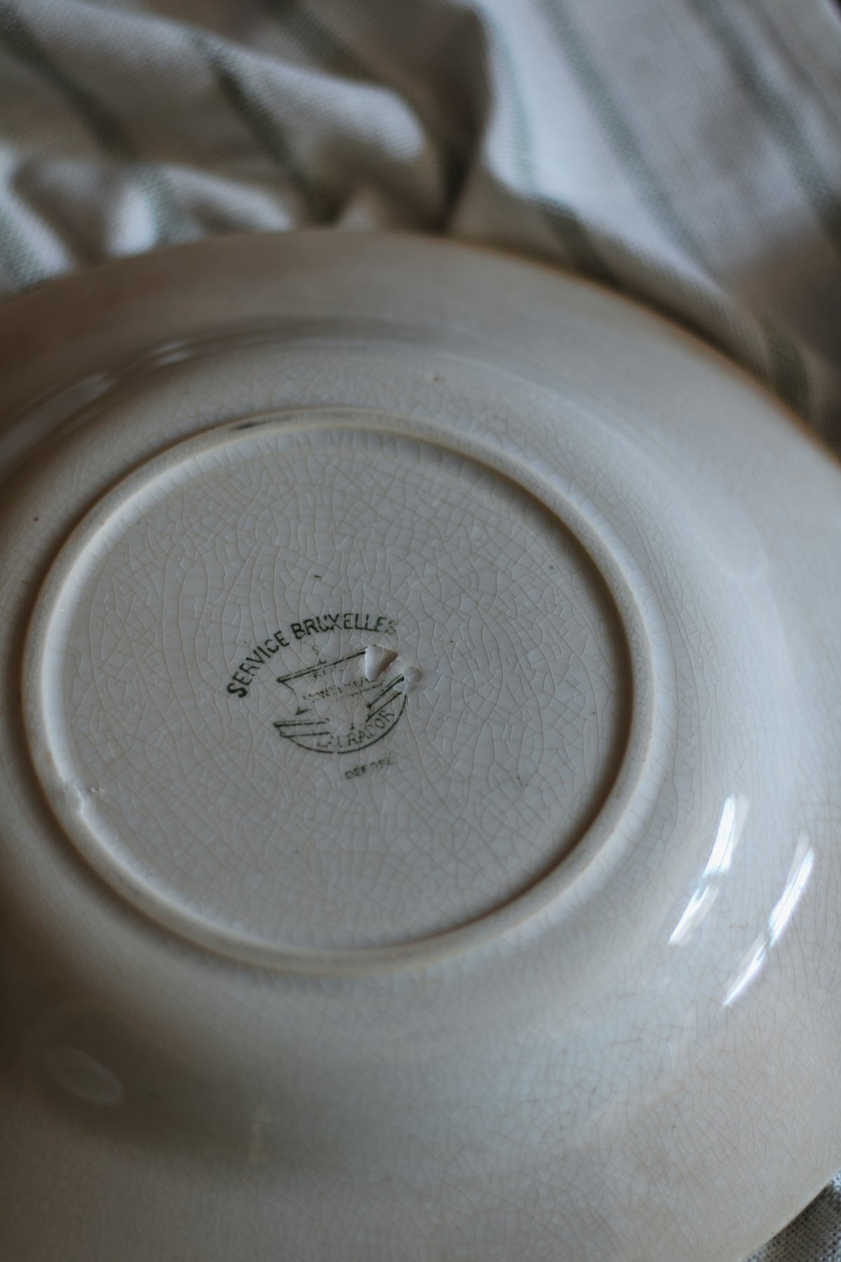 Antique Creil et Monterau Bruxelles Soup Plate
