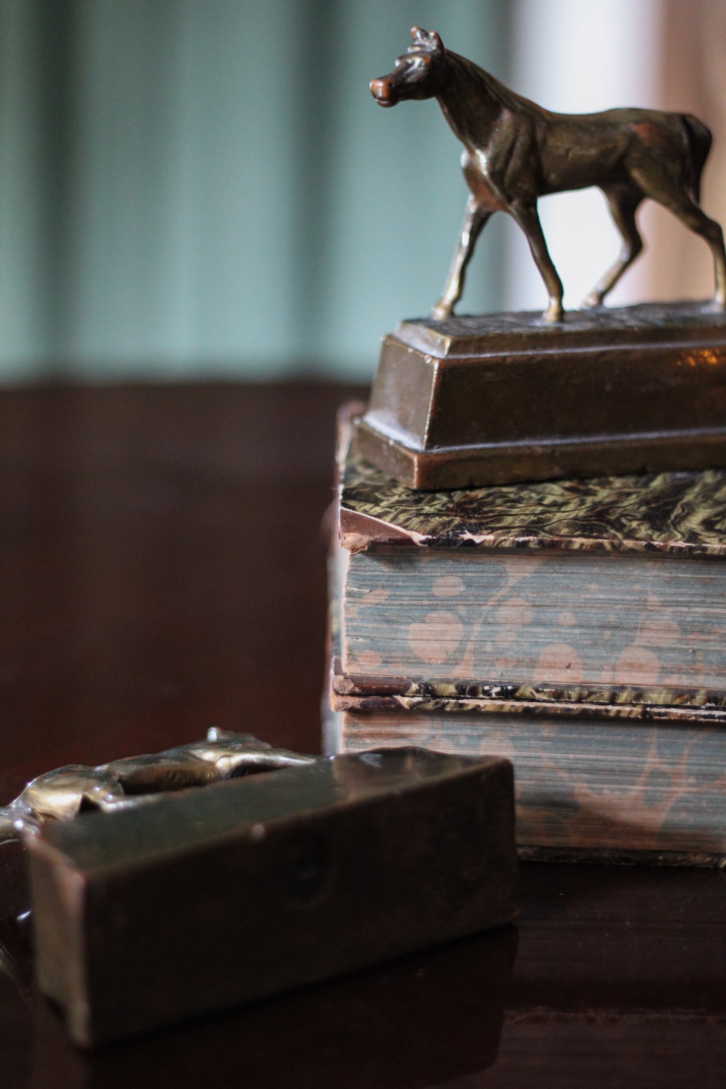 Brass and Cast Metal Horse Bookends
