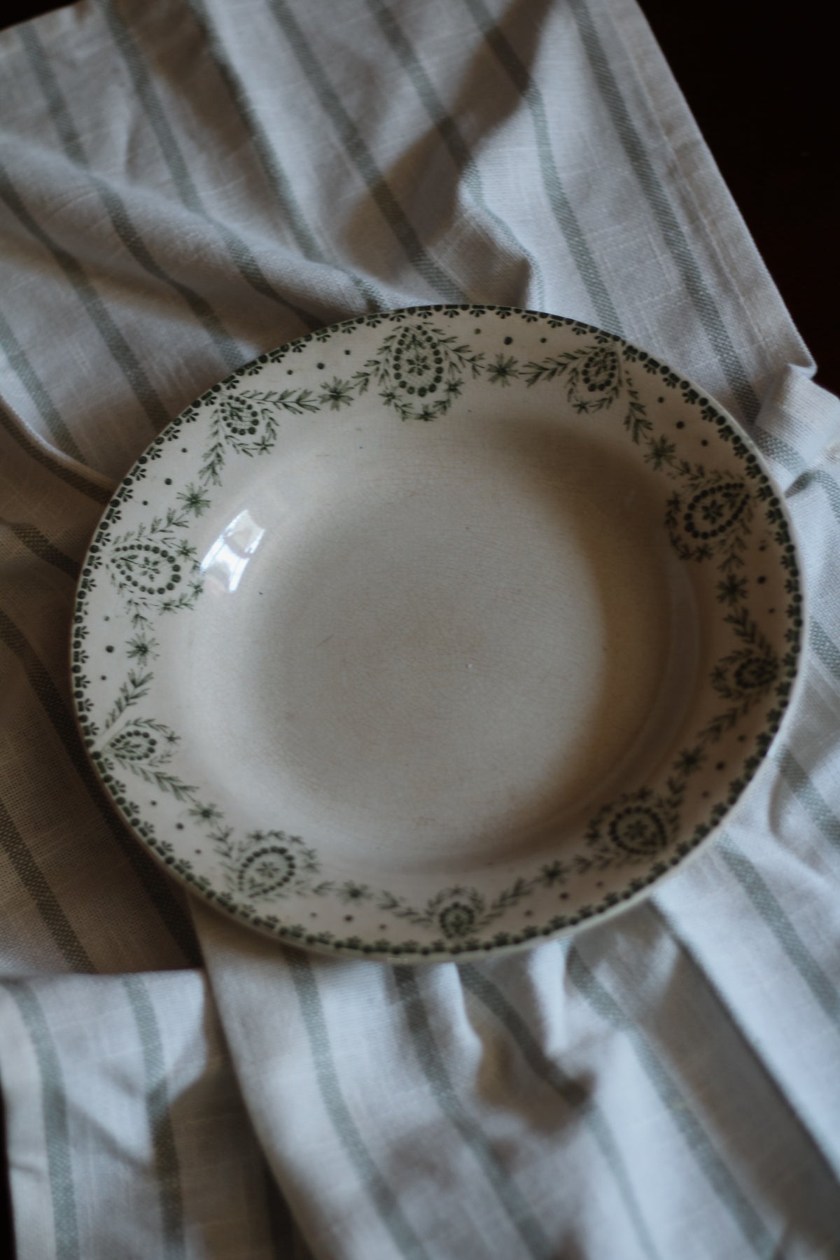 Antique Creil et Monterau Bruxelles Soup Plate
