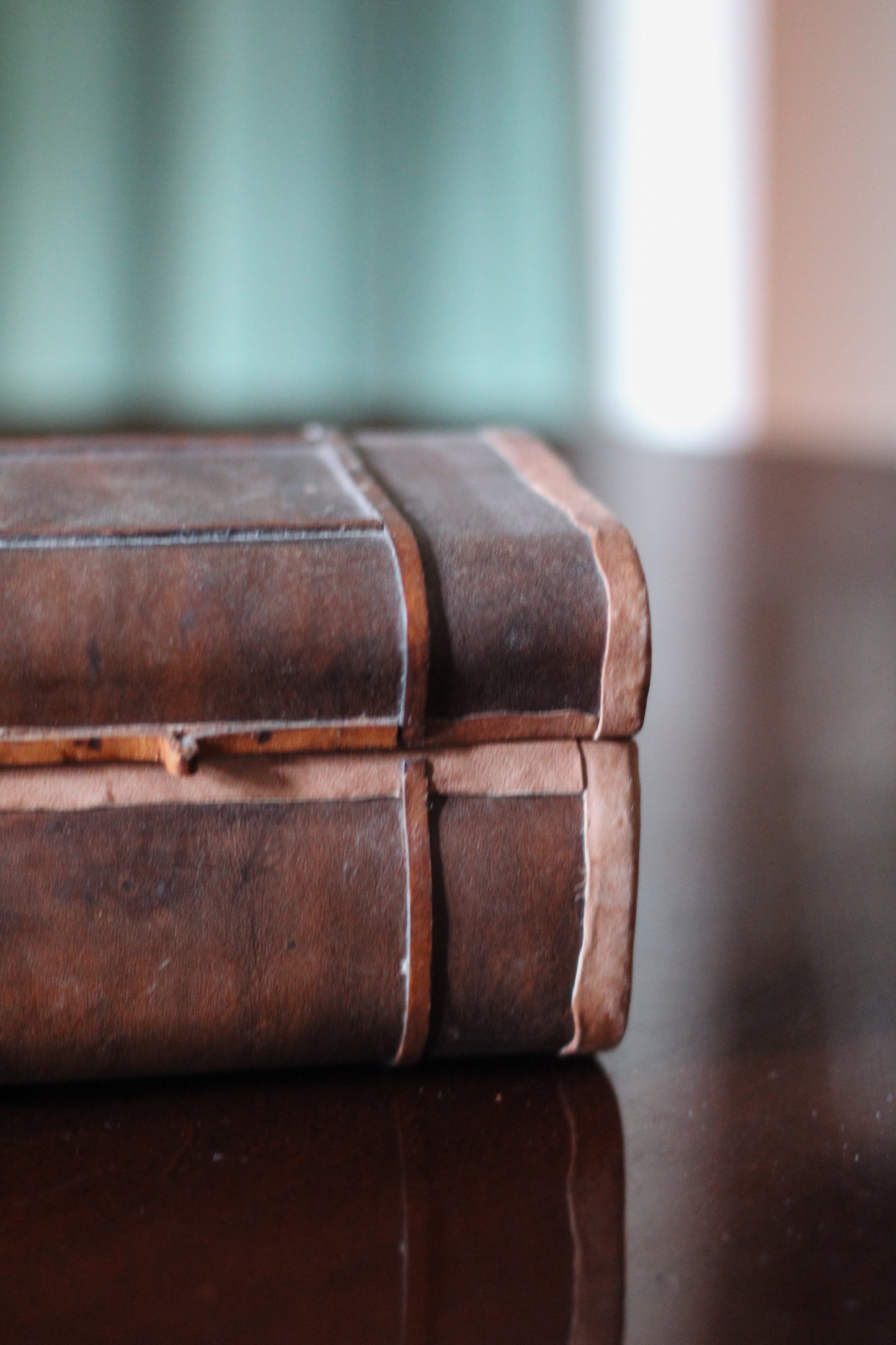 Mini Leather Storage Trunk