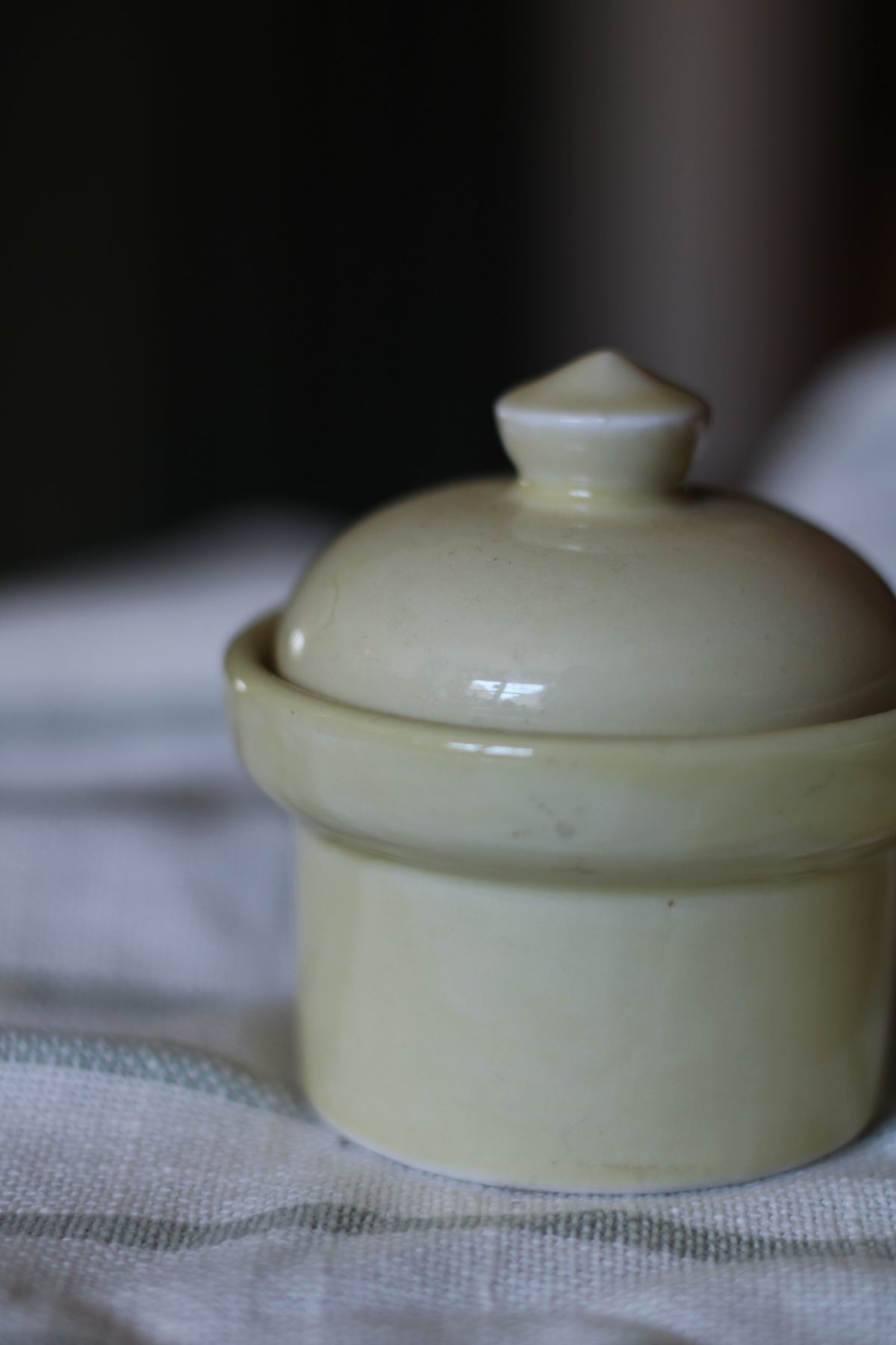 Vintage French Apilco Porcelain Salt Cellar