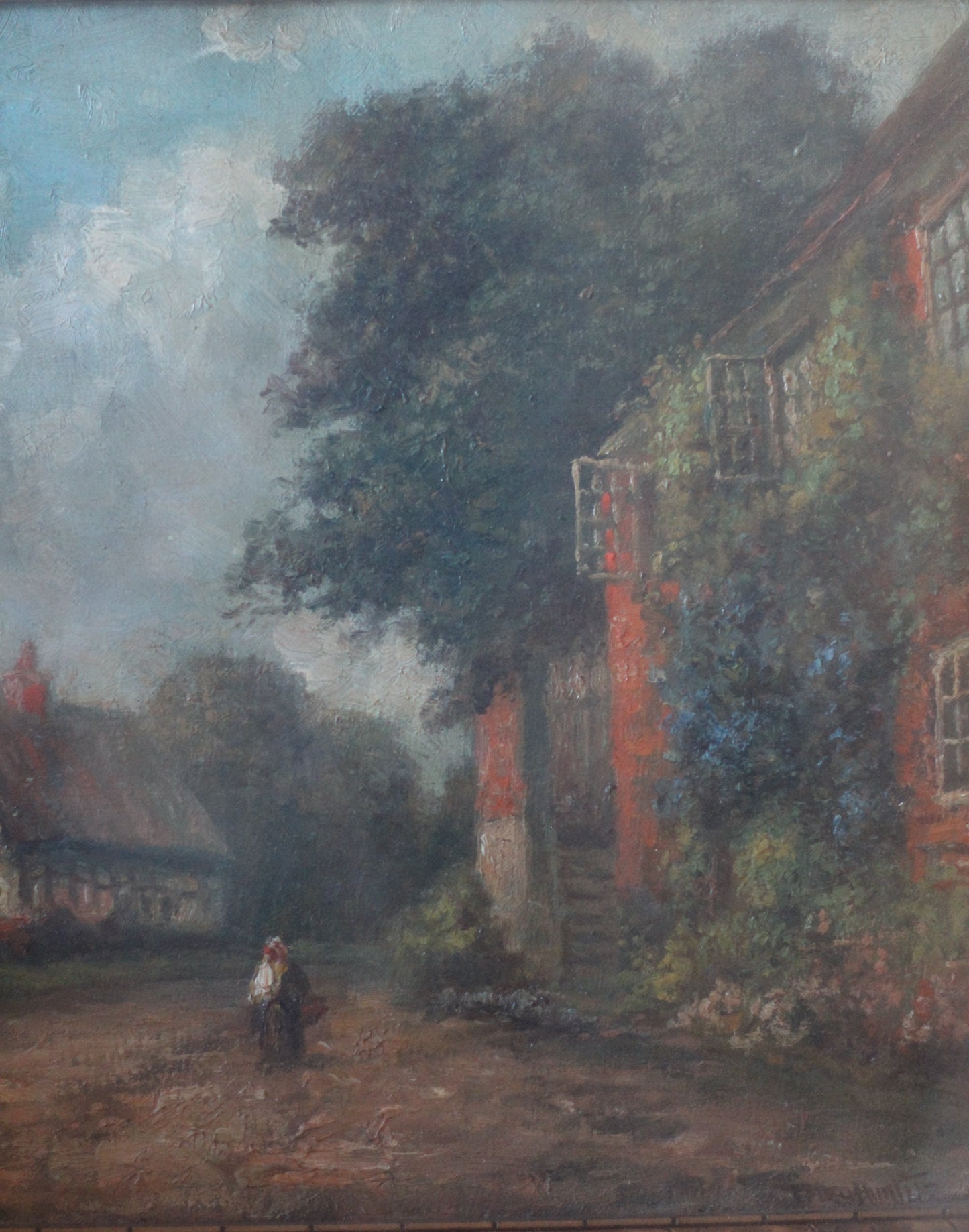 Antique Frederick Leo Hunter Oil on Canvas