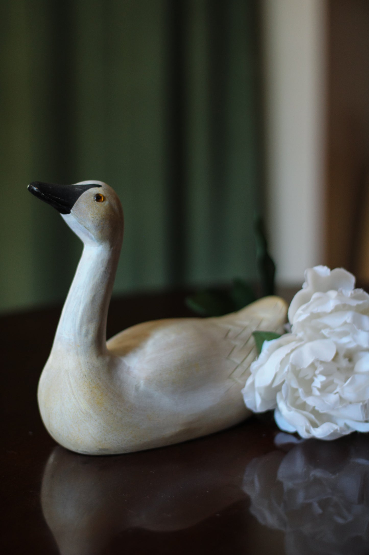 Handcarved & Painted Folk Art Swann