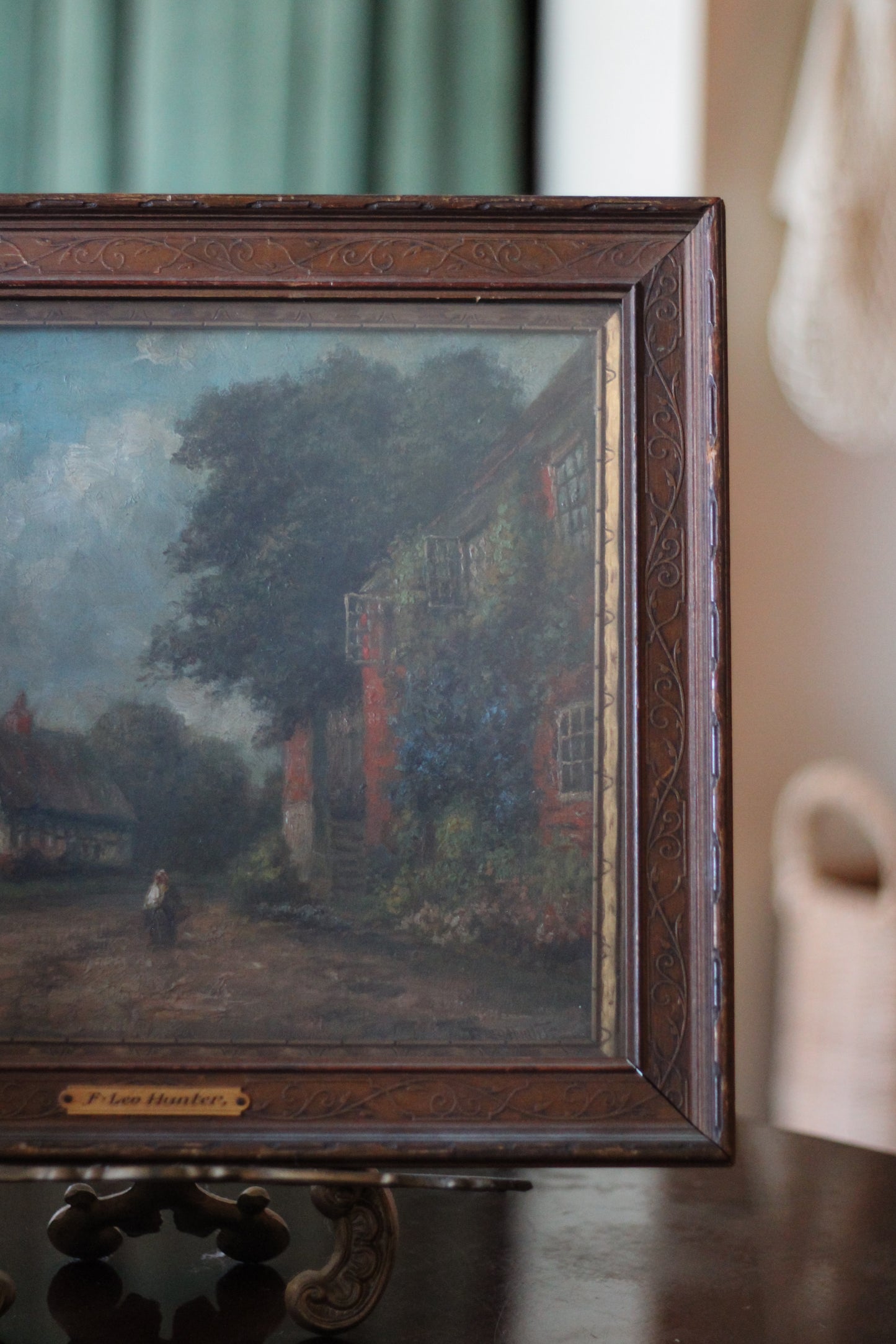 Antique Frederick Leo Hunter Oil on Canvas