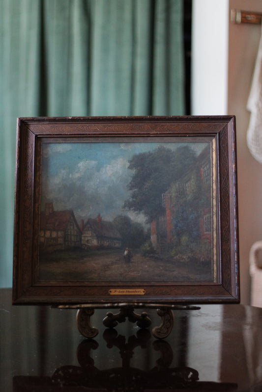 Antique Frederick Leo Hunter Oil on Canvas