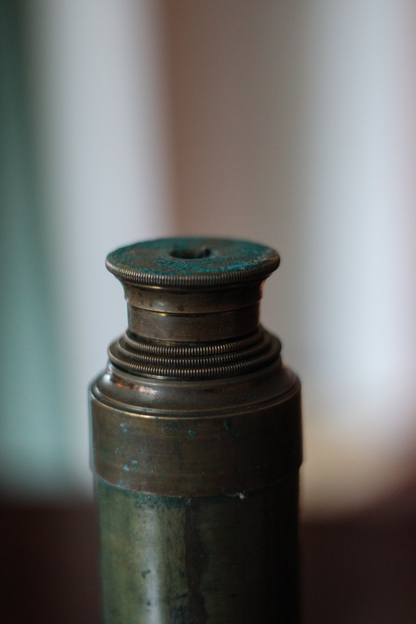 Antique Brass Telescope with Leather Case