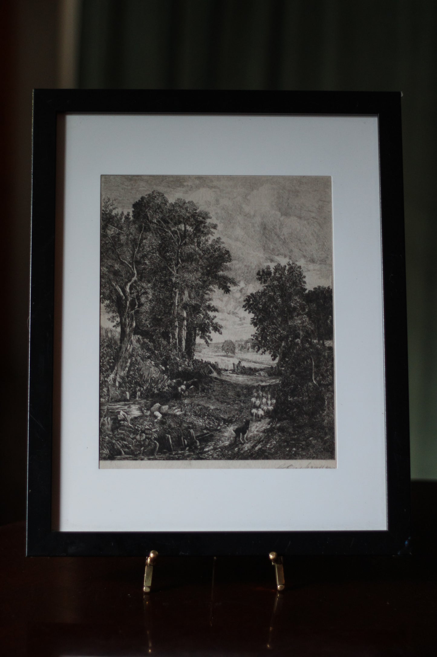 Antique “The Cornfield” Engraving After John Constable