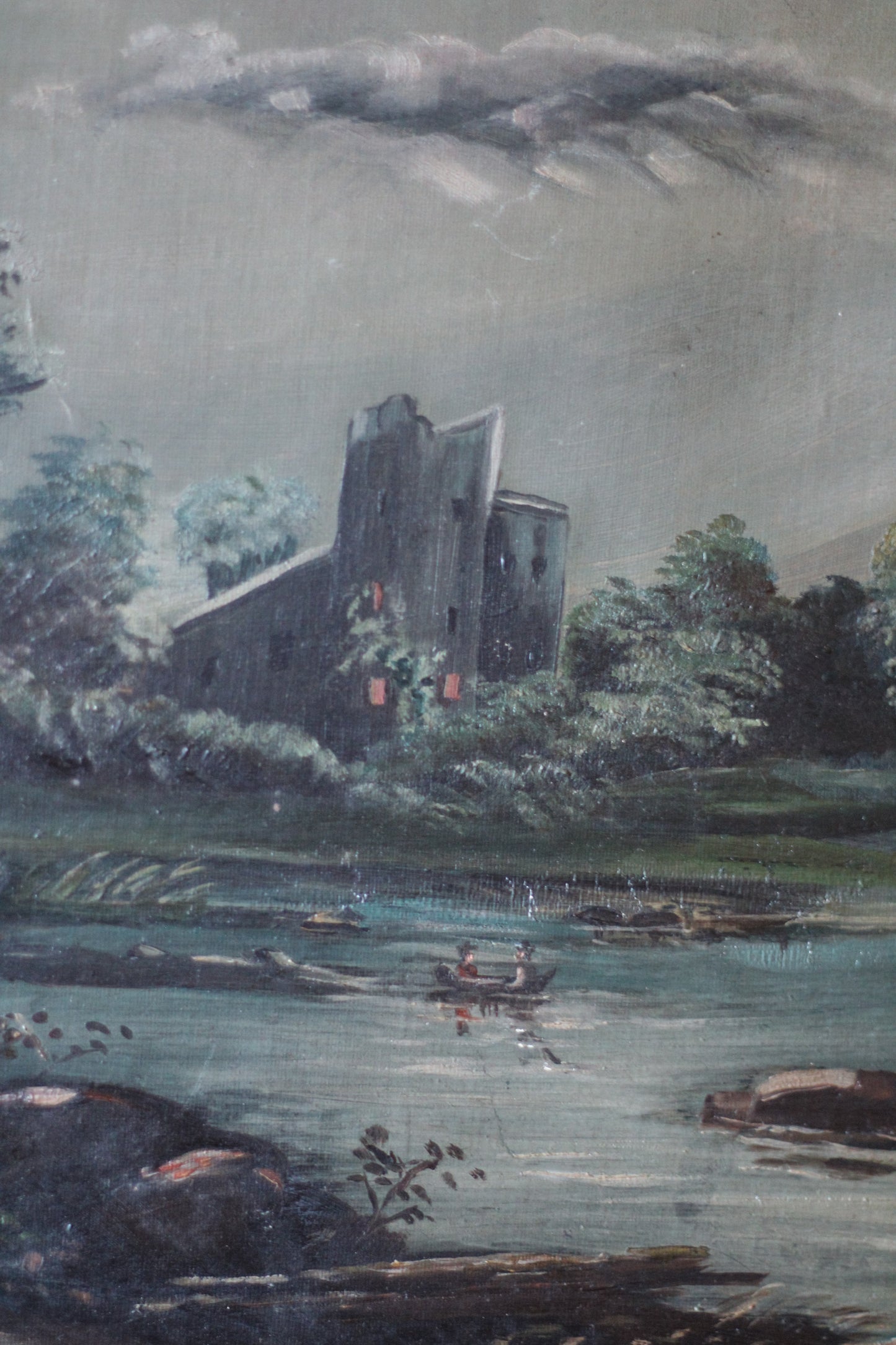 Antique Oil on Canvas Painting