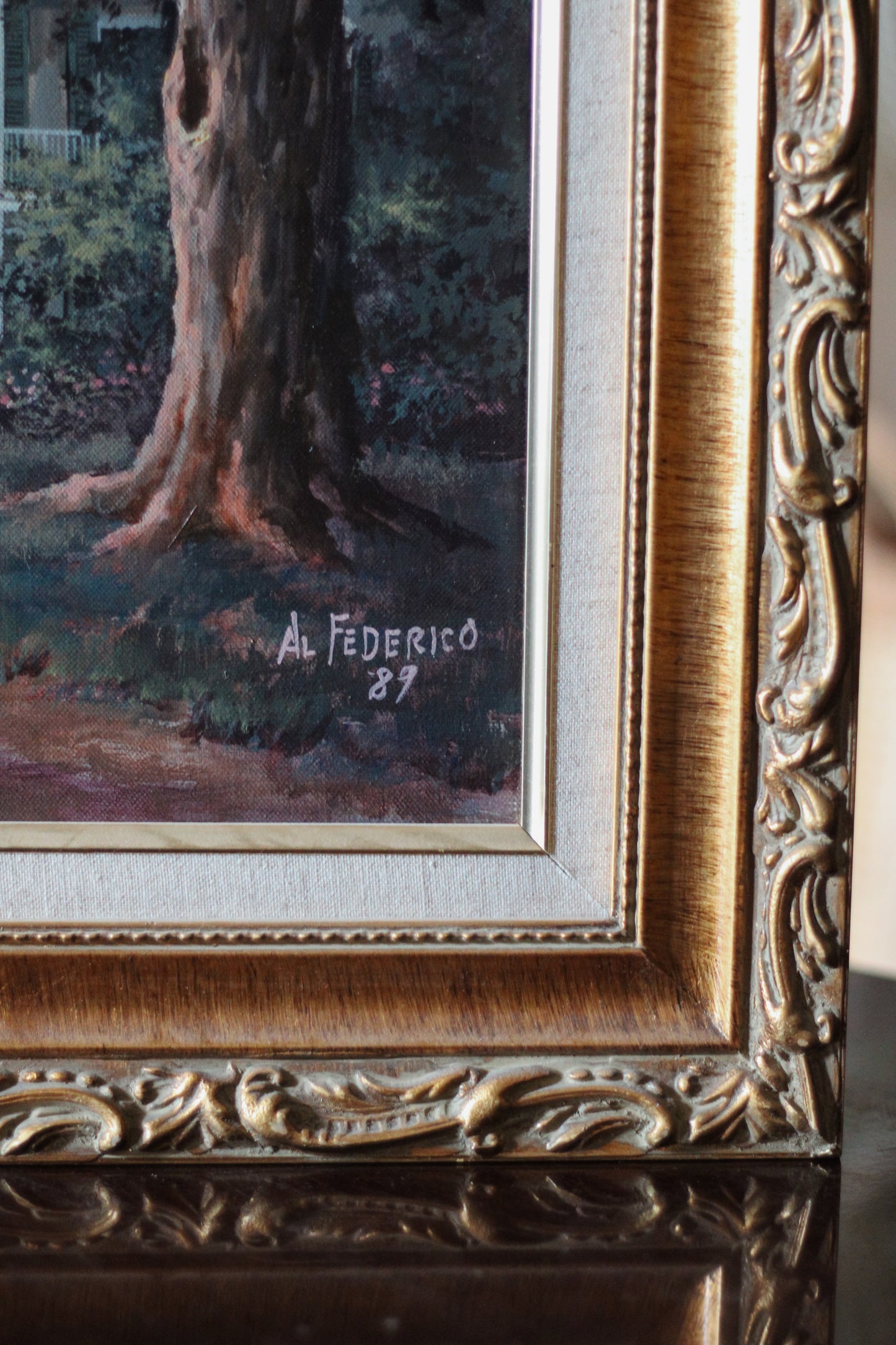 Vintage Al Federico “Houmas House” Oil on Canvas