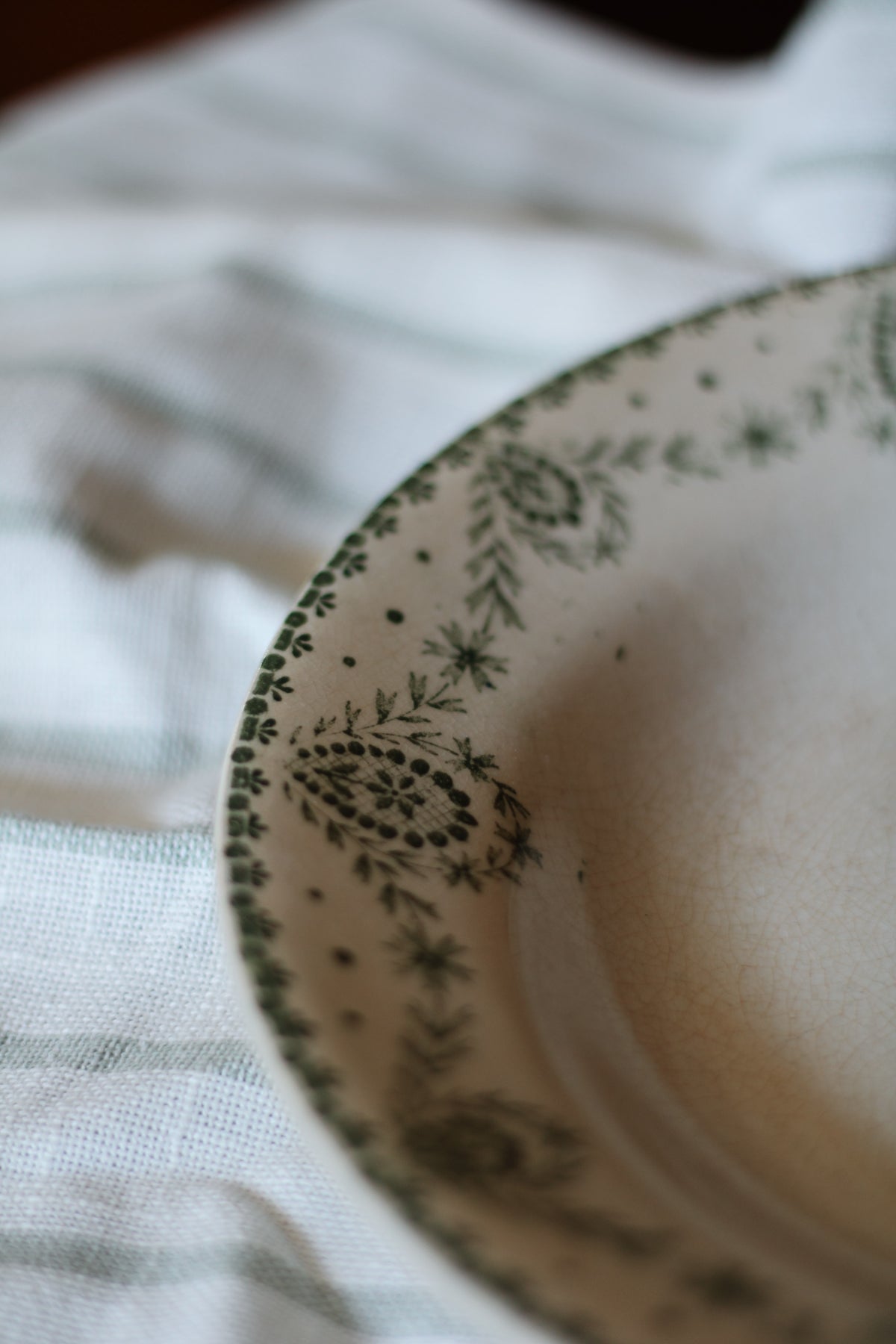 Antique Creil et Monterau Bruxelles Soup Plate