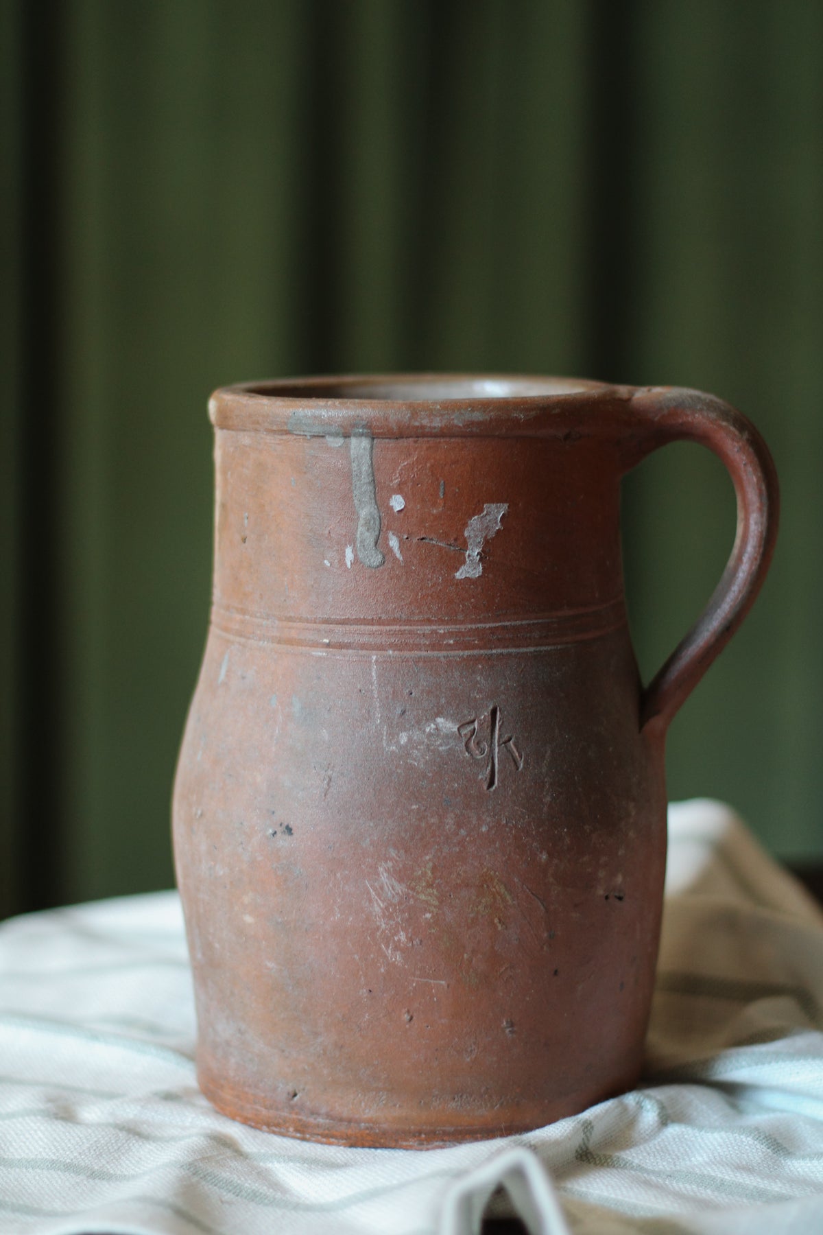 Antique French Terracotta Jug