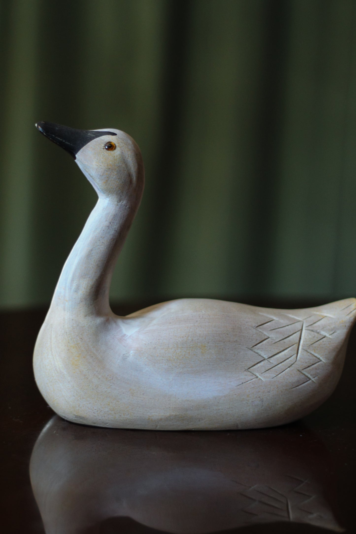 Handcarved & Painted Folk Art Swann