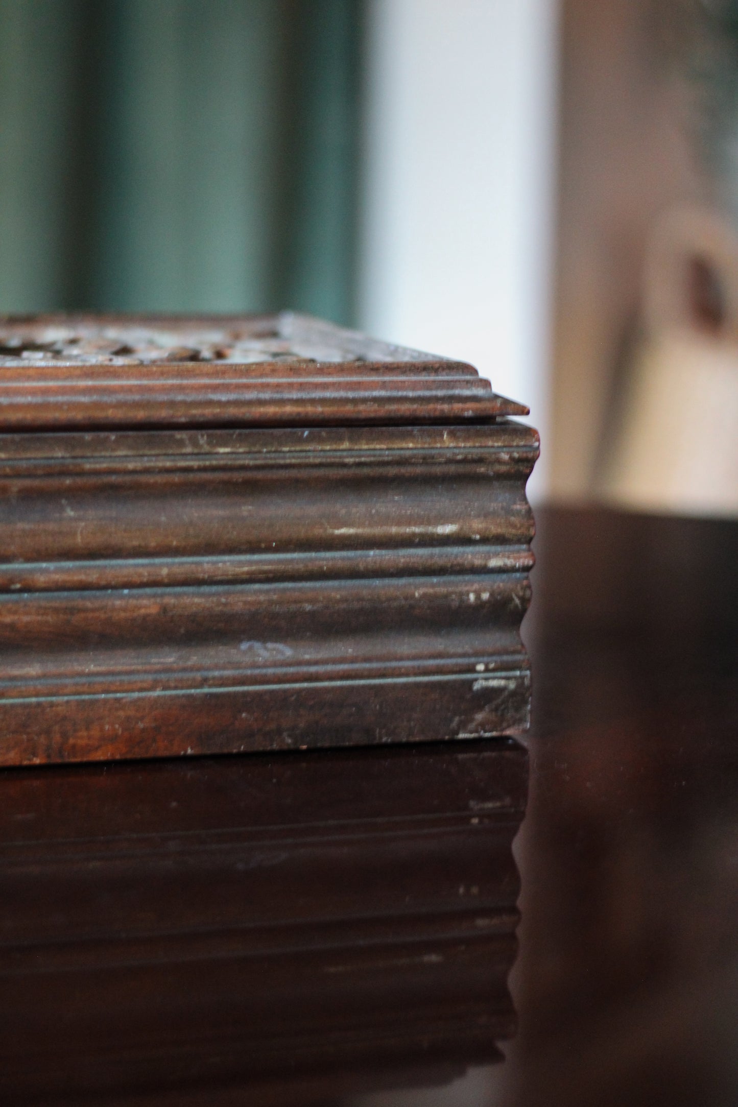 Handcarved Wooden Keepsake Box