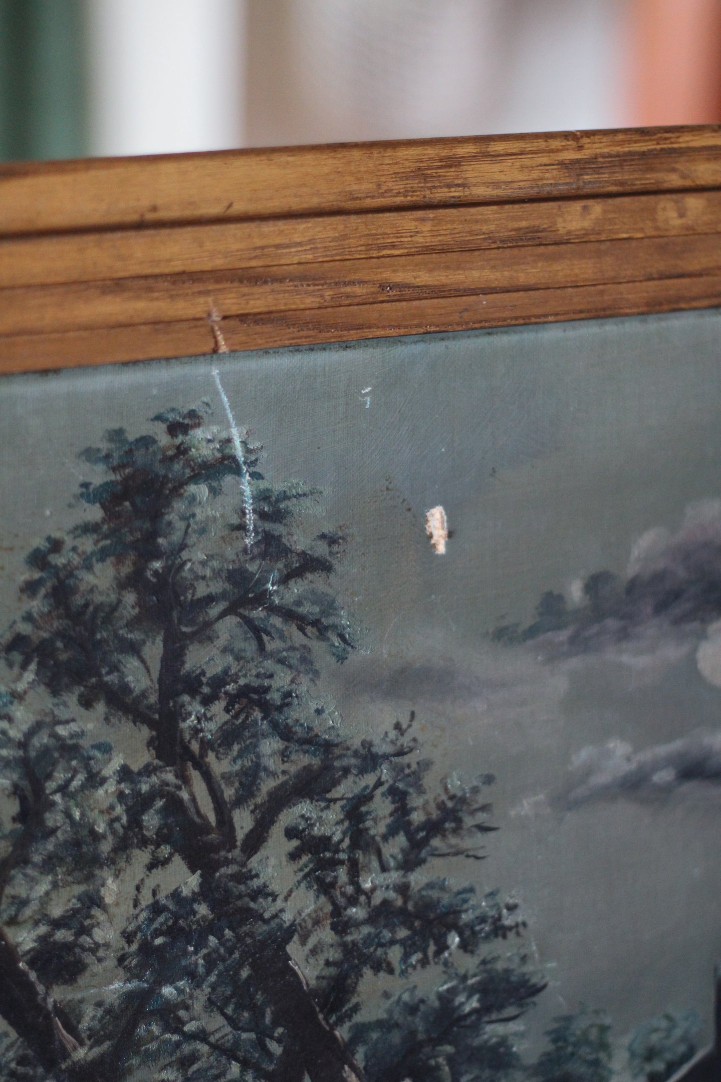 Antique Oil on Canvas Painting