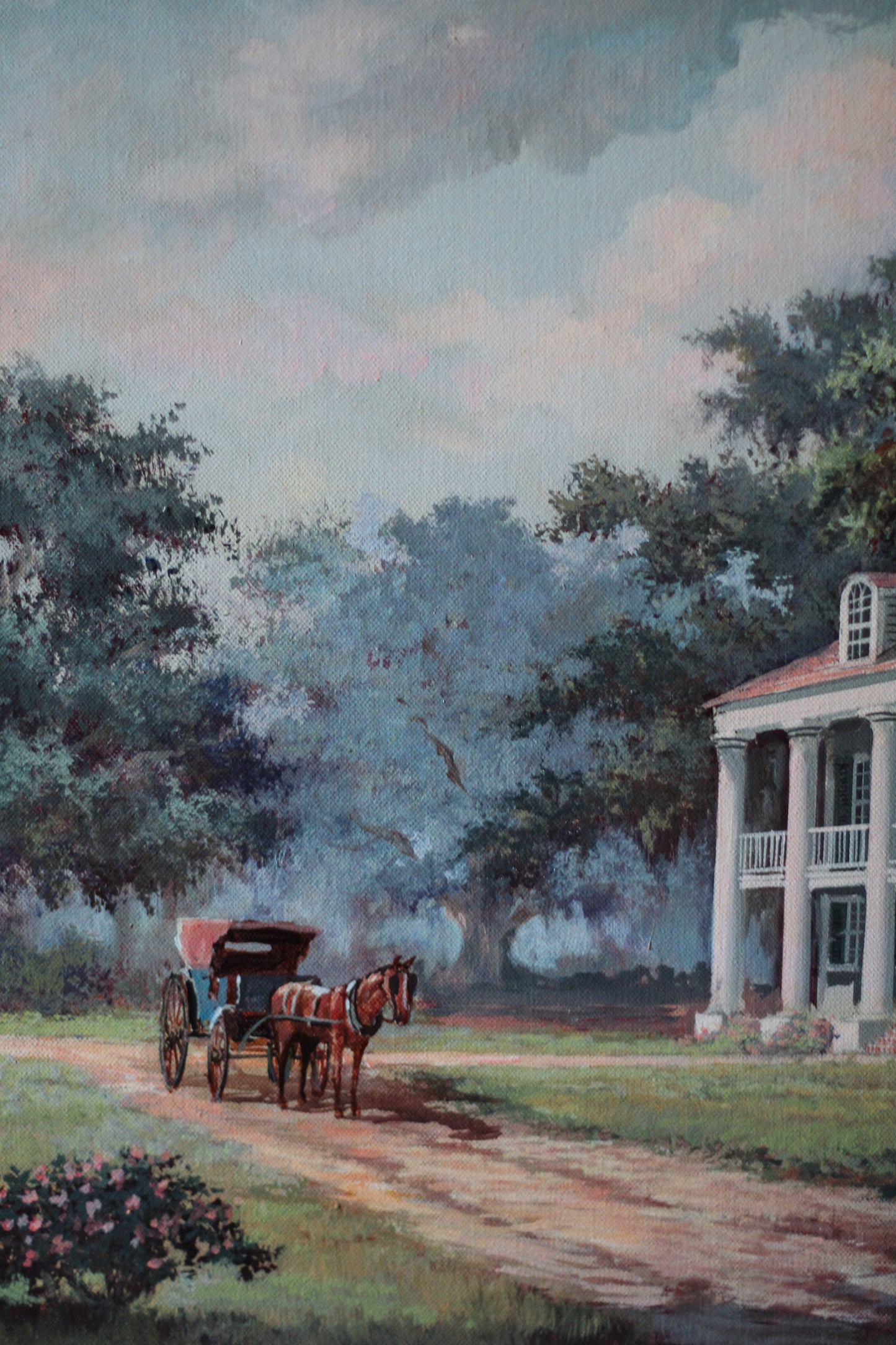 Vintage Al Federico “Houmas House” Oil on Canvas